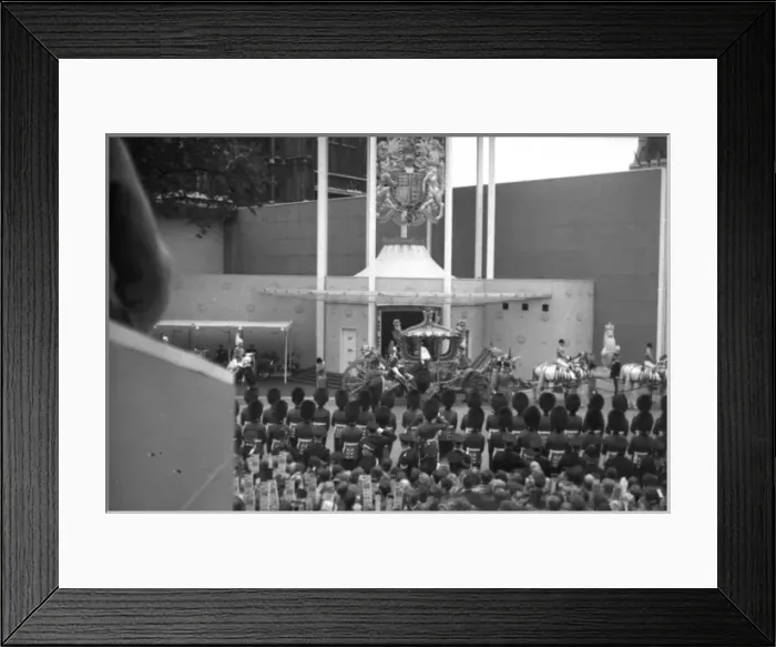 Framed Print : Coronation. Queen enters Westminster Abbey Framed Print : Coronation. Queen enters Westminster Abbey