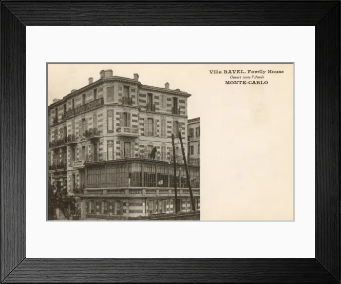 Framed Print : Villa Ravel - Family House Hotel - Monaco Framed Print : Villa Ravel - Family House Hotel - Monaco