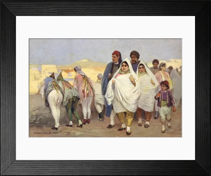Framed Print : Israel - Jews going for a walk Framed Print : Israel - Jews going for a walk