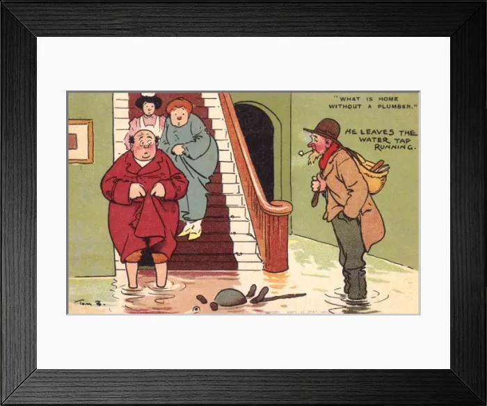 Framed Print : Hopeless Plumber - Flooded House Framed Print : Hopeless Plumber - Flooded House