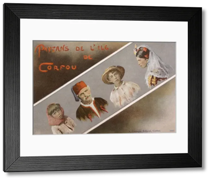 Framed Print : People from the Island of Corfu, Greece Framed Print : People from the Island of Corfu, Greece