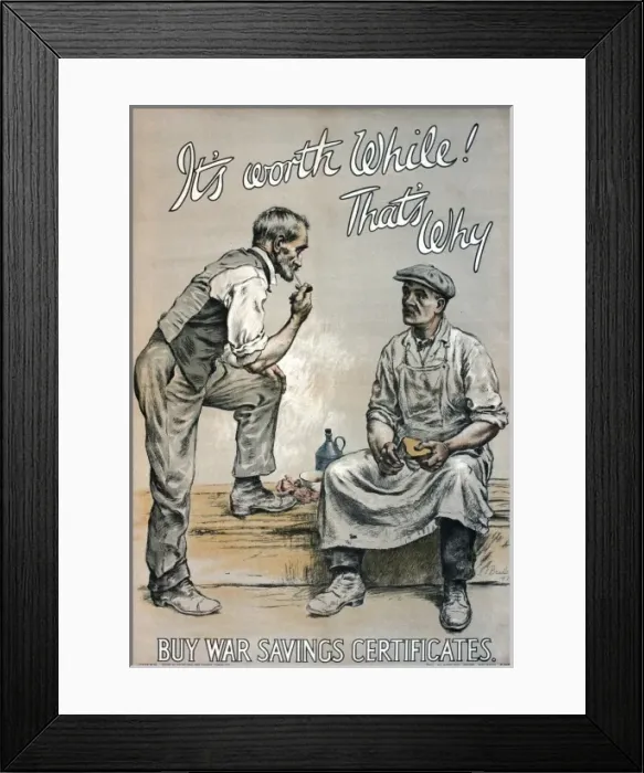 Framed Print : Poster advertising War Savings Certificates Framed Print : Poster advertising War Savings Certificates