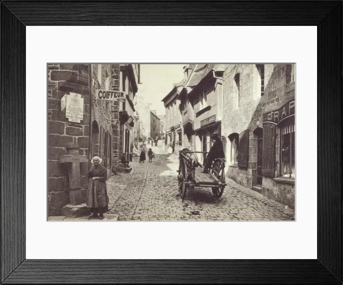 Framed Print : Lannion, France - Rue de Treguier Framed Print : Lannion, France - Rue de Treguier