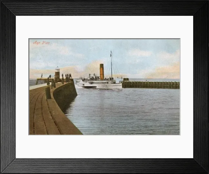 Framed Print : Ayr Pier, Scotland - Arrival of the ferry Framed Print : Ayr Pier, Scotland - Arrival of the ferry