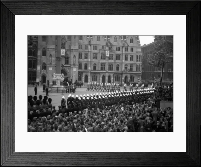 Framed Print : Coronation. March towards Abbey Framed Print : Coronation. March towards Abbey