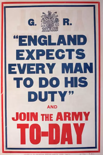Poster, England Expects Every Man to do his Duty