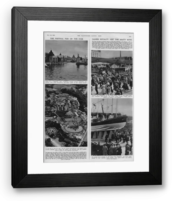 Framed Print : Festival of Britain and Fun Fair, with Danish royal visitors Framed Print : Festival of Britain and Fun Fair, with Danish royal visitors