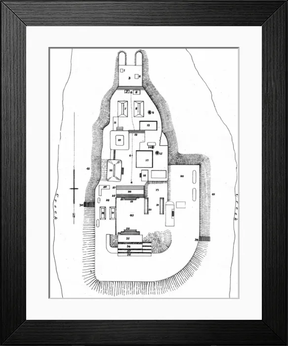 Framed Print : Lubaantun archaeology - reconstruction of the citadel Framed Print : Lubaantun archaeology - reconstruction of the citadel