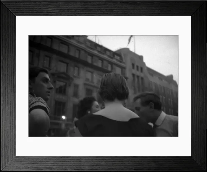 Framed Print : Coronation. Close up spectators. Golden Sq Framed Print : Coronation. Close up spectators. Golden Sq