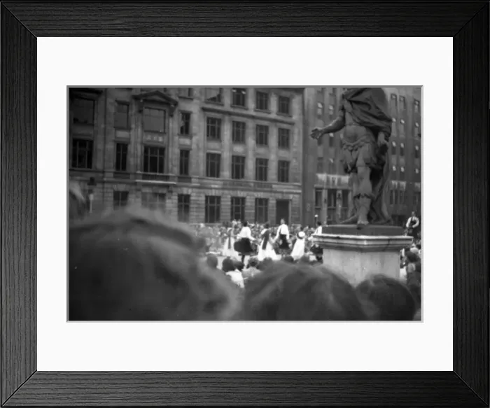 Framed Print : Coronation. Folk dancing, evening Golden Sq Framed Print : Coronation. Folk dancing, evening Golden Sq
