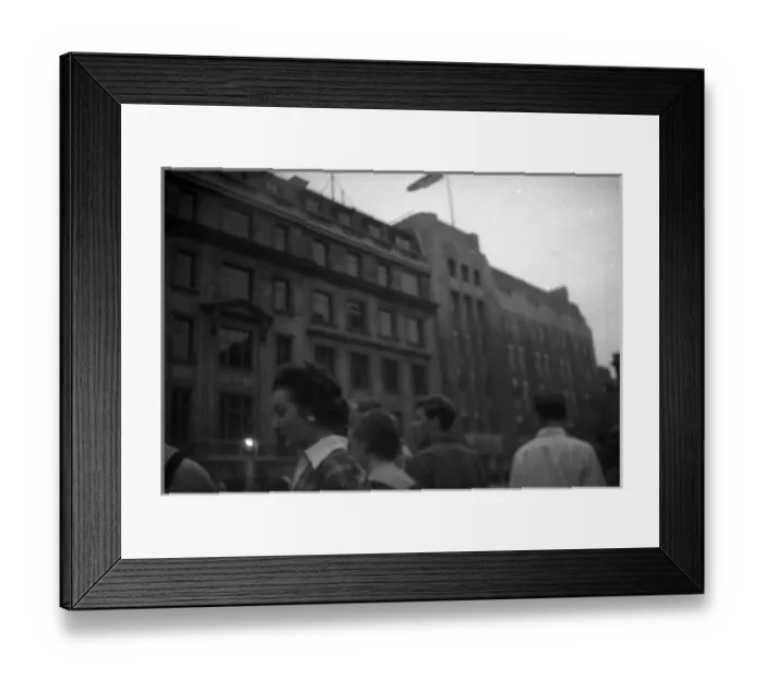 Framed Print : Coronation. View of spectators. Golden Sq Framed Print : Coronation. View of spectators. Golden Sq
