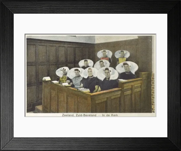 Framed Print : The Netherlands -Zeeland women in church Framed Print : The Netherlands -Zeeland women in church