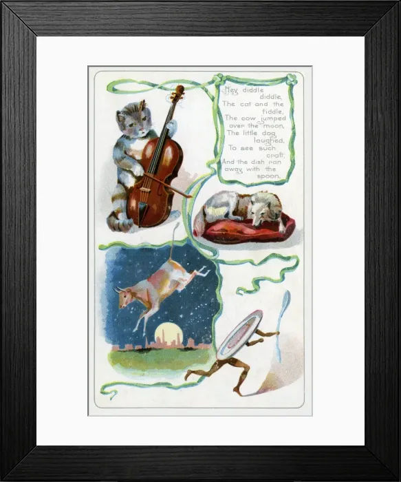 Framed Print : Anon 6. Hey diddle, diddle Framed Print : Anon 6. Hey diddle, diddle