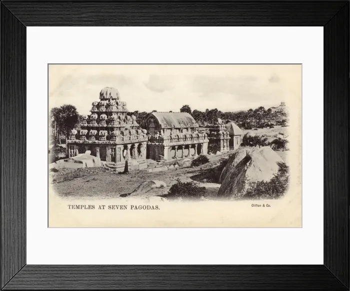 Framed Print : Pancha Rathas at Mahabalipuram, Southern India Framed Print : Pancha Rathas at Mahabalipuram, Southern India