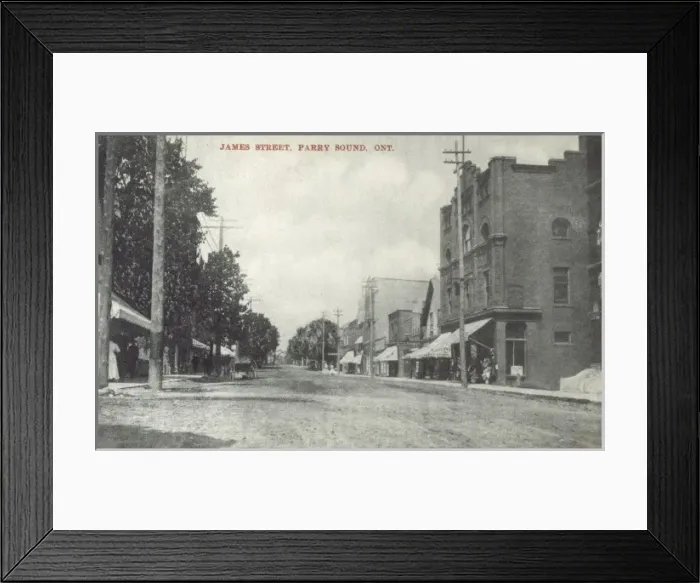 Framed Print : Canada - Parry Sound, Ontario - James Street Framed Print : Canada - Parry Sound, Ontario - James Street
