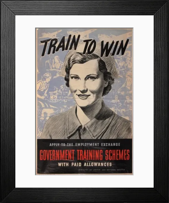 Framed Print : Recruitment poster, Train to Win Framed Print : Recruitment poster, Train to Win
