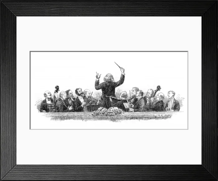 Framed Print : Conductor and orchestra