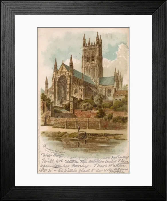 Framed Print : Worcester Cathedral from the River Severn Framed Print : Worcester Cathedral from the River Severn
