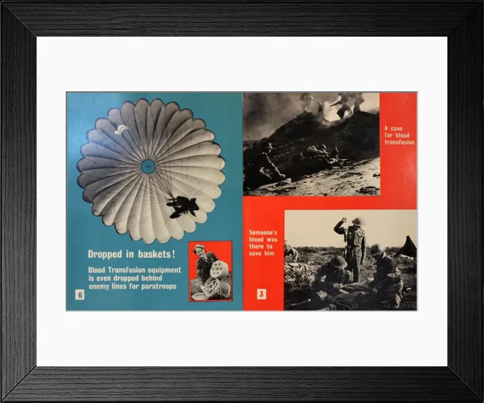 Framed Print : Wartime leaflet, blood transfusion service Framed Print : Wartime leaflet, blood transfusion service