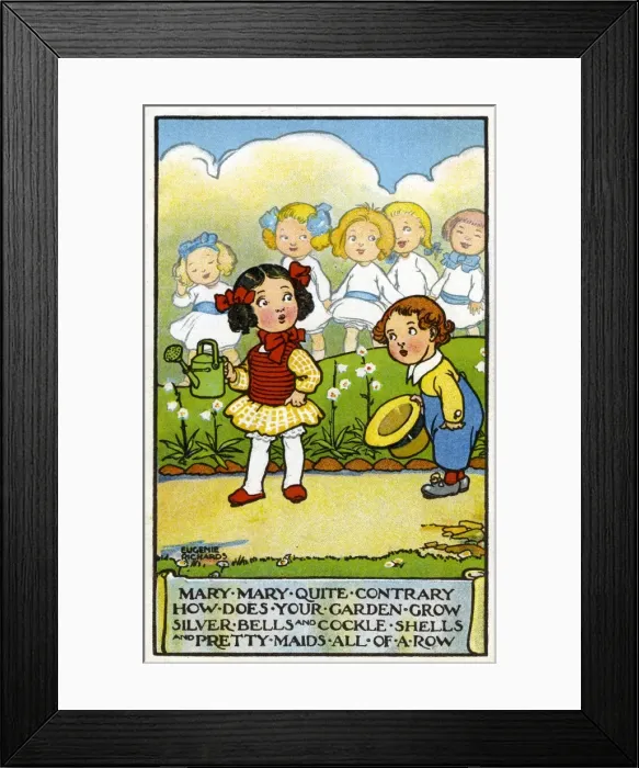 Framed Print : E Richards. Mary, Mary, quite contrary Framed Print : E Richards. Mary, Mary, quite contrary
