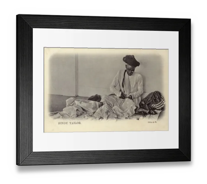 Framed Print : Tailor, India - Manufacturing Clothing Fabric Framed Print : Tailor, India - Manufacturing Clothing Fabric