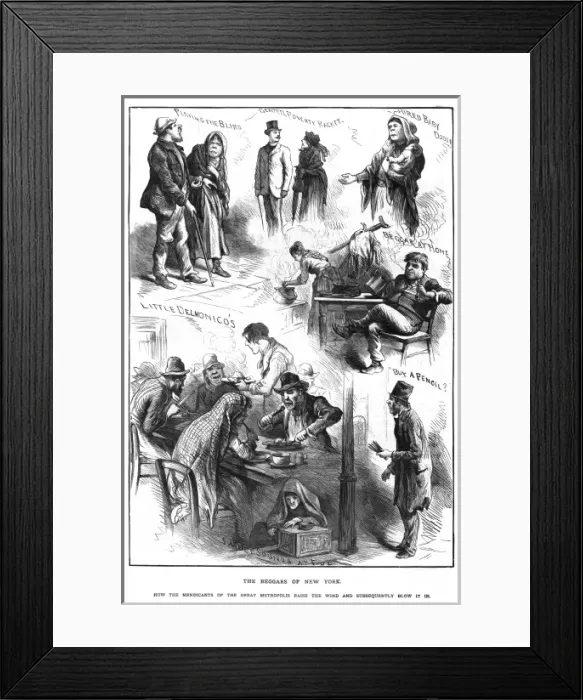 Framed Print : The beggars of New York Framed Print : The beggars of New York