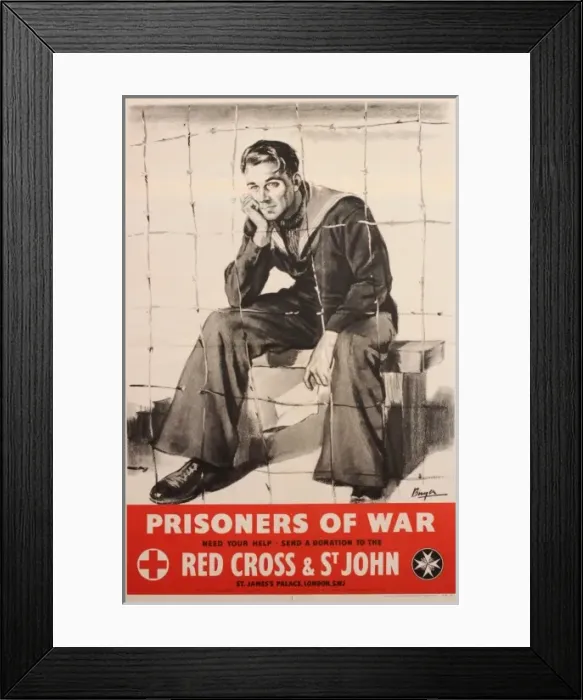 Framed Print : Poster seeking donations for Prisoners of War