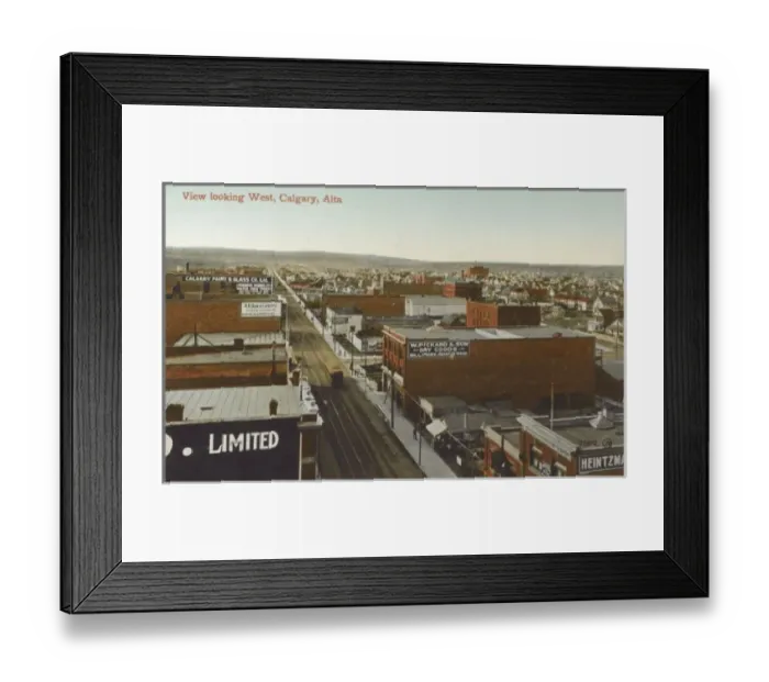 Framed Print : Canada - Alberta, Calgary - View looking west Framed Print : Canada - Alberta, Calgary - View looking west