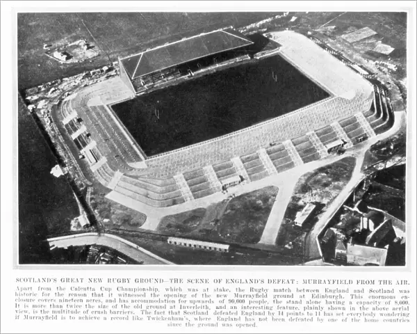 Murrayfield stadium from the air
