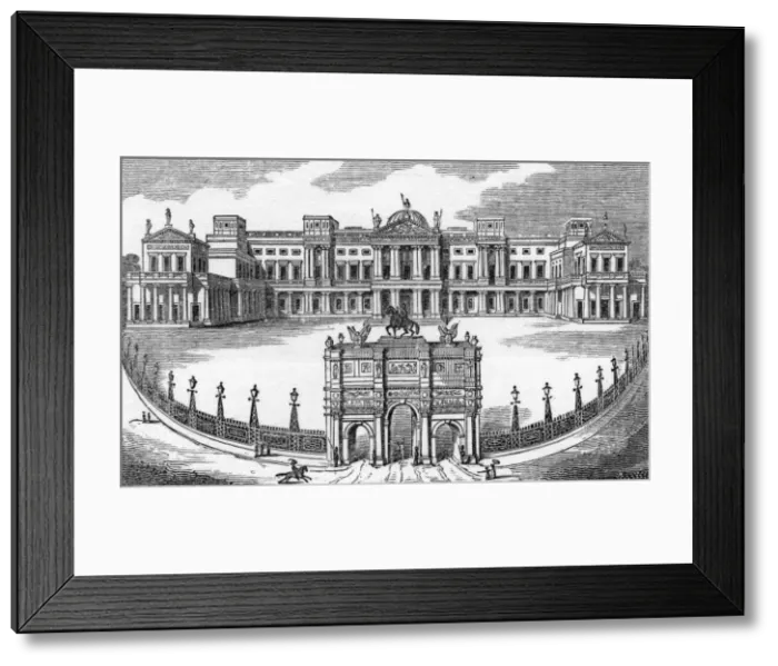 Framed Print : Buckingham House, 1830s Framed Print : Buckingham House, 1830s