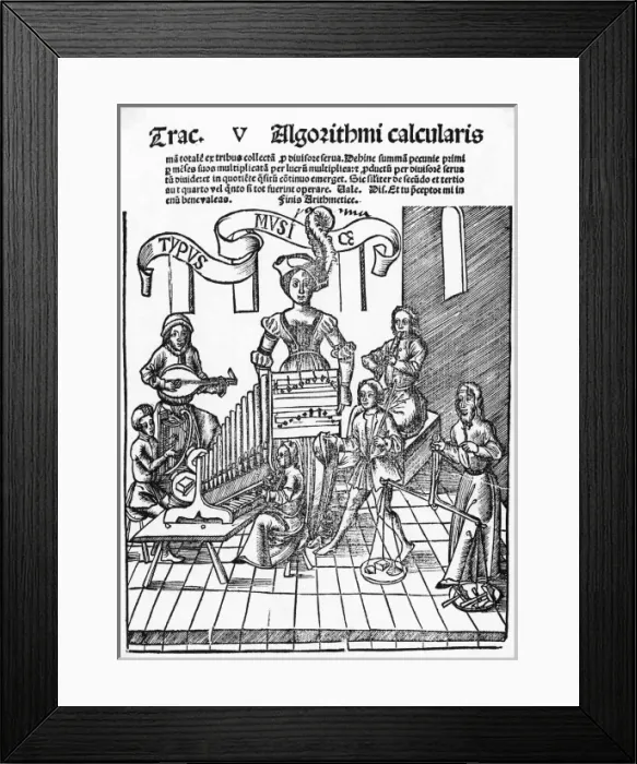 Framed Print : Title page of a music book, 1517 Framed Print : Title page of a music book, 1517