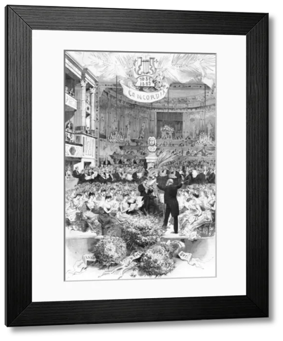 Framed Print : Bach bicentenary concert, 1885 Framed Print : Bach bicentenary concert, 1885