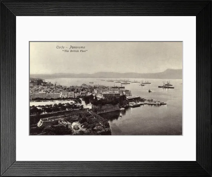 Framed Print : Corfu - Greece - The British Fleet in the harbour Framed Print : Corfu - Greece - The British Fleet in the harbour