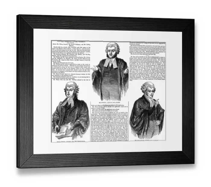 Framed Print : Wills forgery trial Framed Print : Wills forgery trial