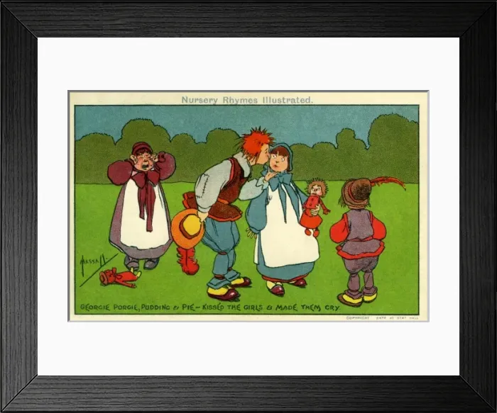 Framed Print : J Hassall. Georgy Porgie Framed Print : J Hassall. Georgy Porgie