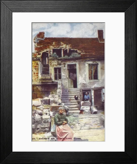 Framed Print : Bombed House - Occupants refuse to leave Framed Print : Bombed House - Occupants refuse to leave