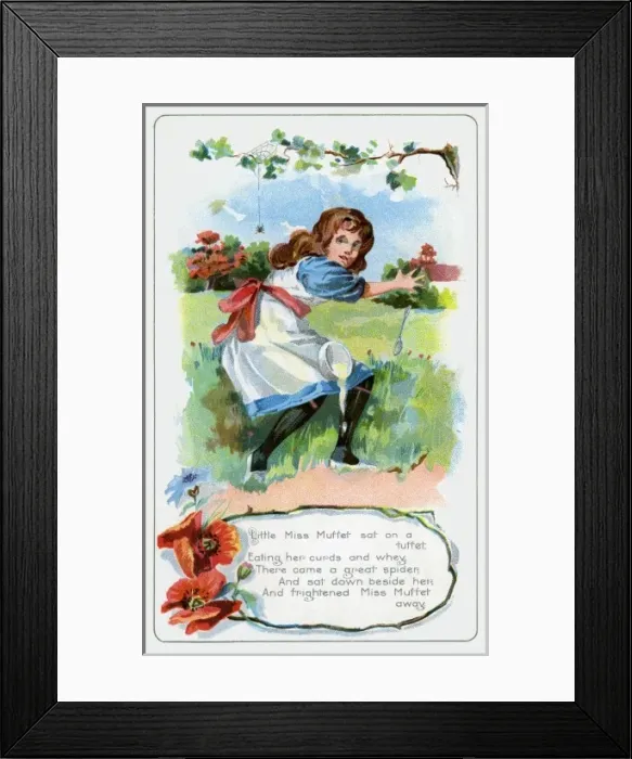 Framed Print : Anon 6. Little Miss Muffett Framed Print : Anon 6. Little Miss Muffett