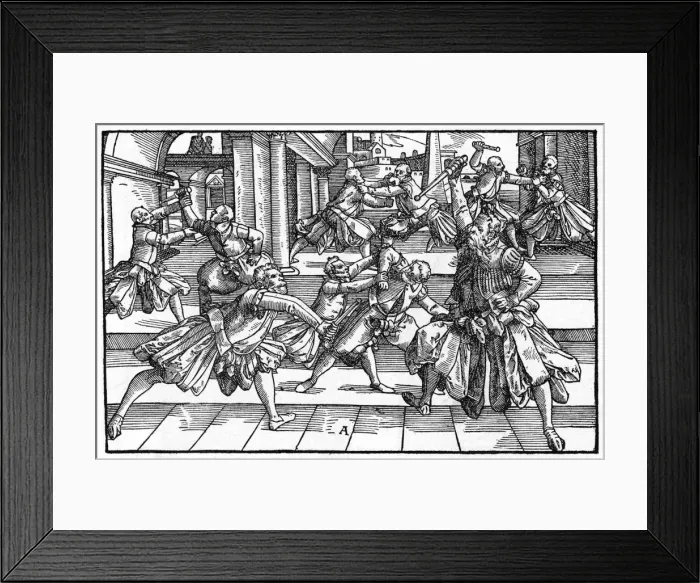 Framed Print : Fencing with daggers Framed Print : Fencing with daggers