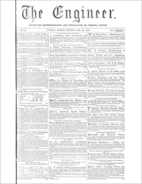 Front Page of The Engineer