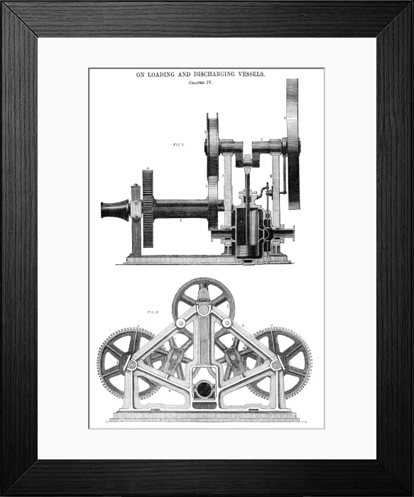 Framed Print : Steam Whipping Engine by J. Scott Russell and Co Framed Print : Steam Whipping Engine by J. Scott Russell and Co