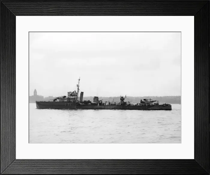 Framed Print : HMS Volunteer, British destroyer, WW2 Framed Print : HMS Volunteer, British destroyer, WW2