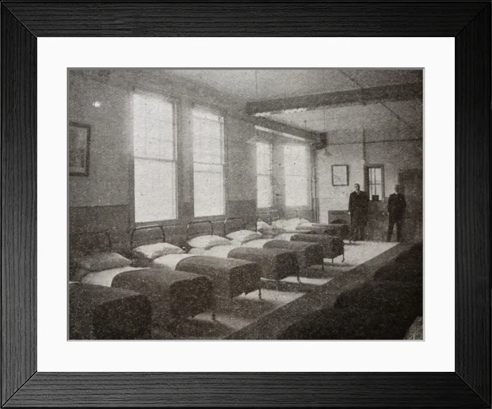 Framed Print : Dormitory at St Marylebone Workhouse, London Framed Print : Dormitory at St Marylebone Workhouse, London