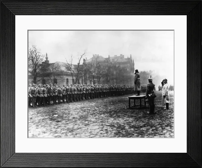 Framed Print : Mobilisation of 4th Grand Infantry Regiment, Berlin, WW1