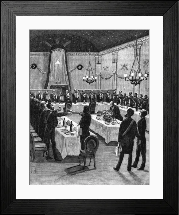 Framed Print : Banquet at a Symbolic Lodge Framed Print : Banquet at a Symbolic Lodge