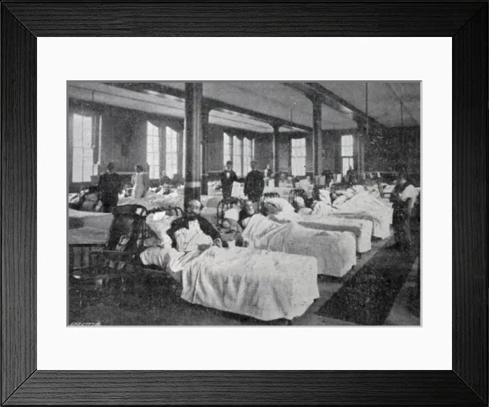 Framed Print : Mens Infirm Ward at St Pancras Workhouse Framed Print : Mens Infirm Ward at St Pancras Workhouse
