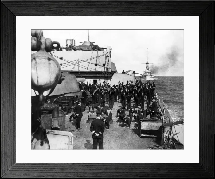 Framed Print : Physical drill on the HMS Iron Duke, WW1 Framed Print : Physical drill on the HMS Iron Duke, WW1