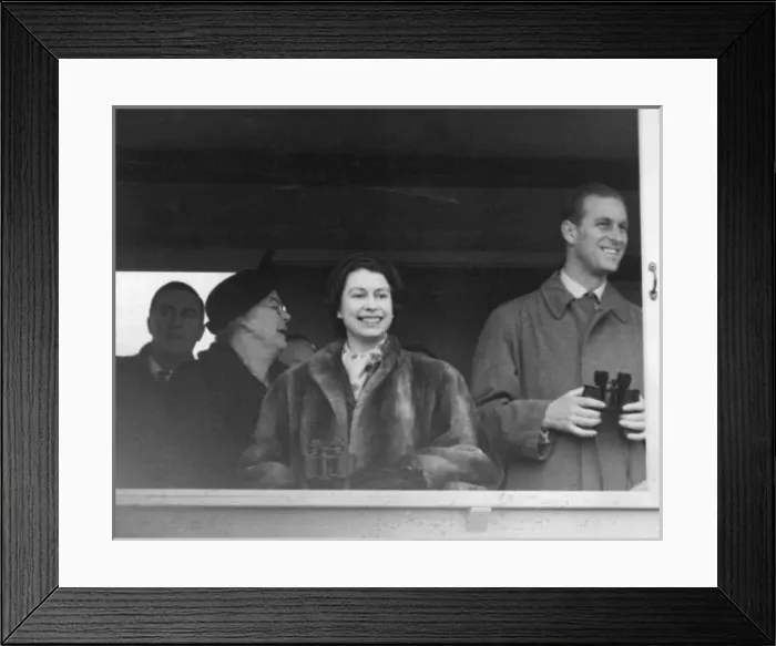 Framed Print : Queen Elizabeth II and Prince Philip at Point to Point, Lark Framed Print : Queen Elizabeth II and Prince Philip at Point to Point, Lark