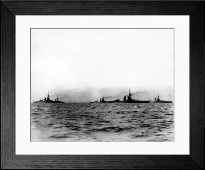 Framed Print : Four British battleship, WW1 Framed Print : Four British battleship, WW1