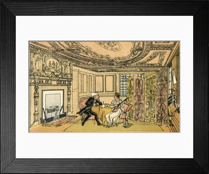 Framed Print : The visit of Dr Syntax to the widow hopeful at York Framed Print : The visit of Dr Syntax to the widow hopeful at York