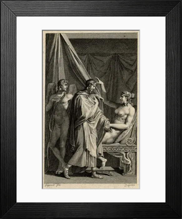 Framed Print : Classical scene with Hera and Eros Framed Print : Classical scene with Hera and Eros